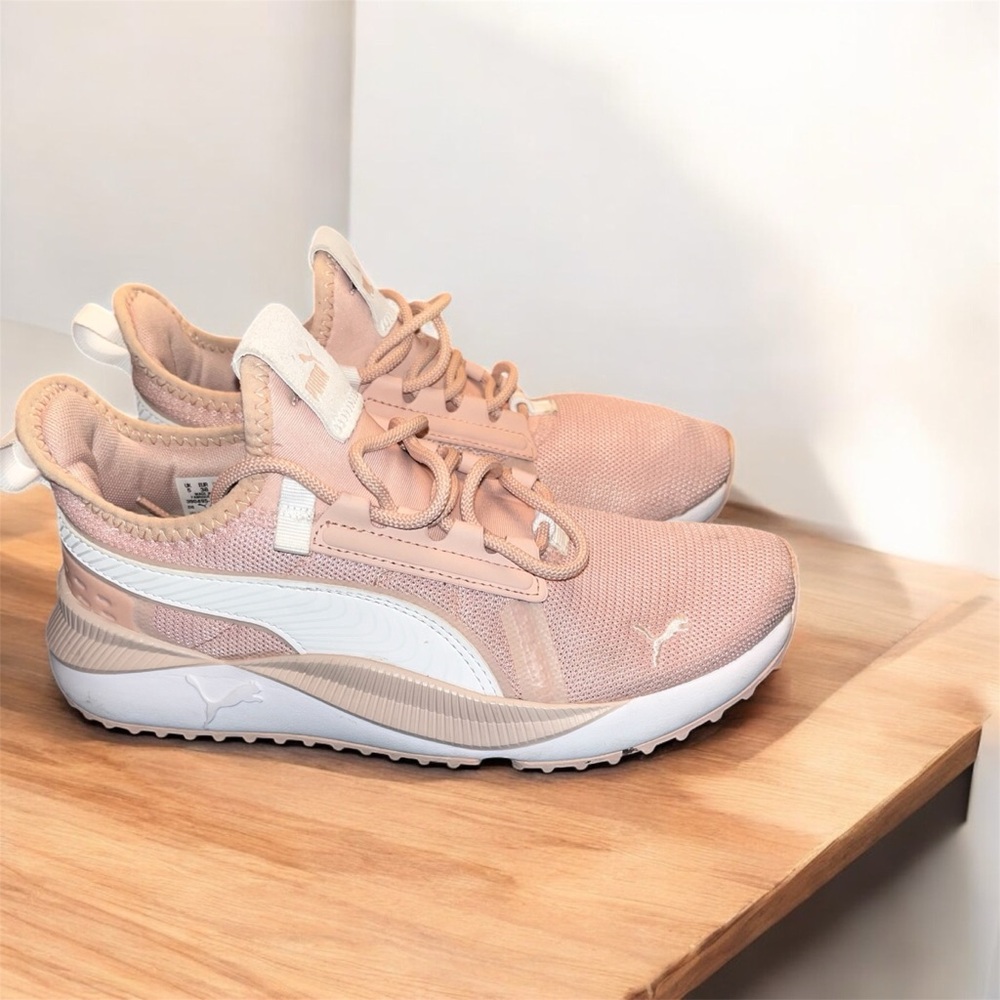 Puma Women's Blush and White Sneakers - Picture 4 of 7